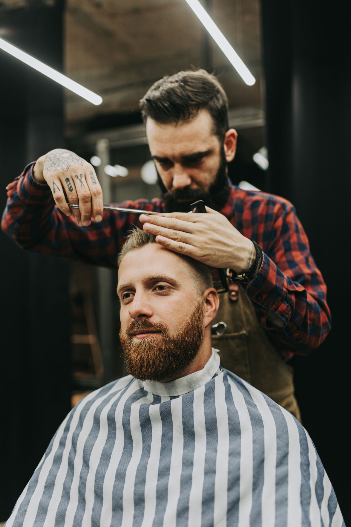 Man at hair salon